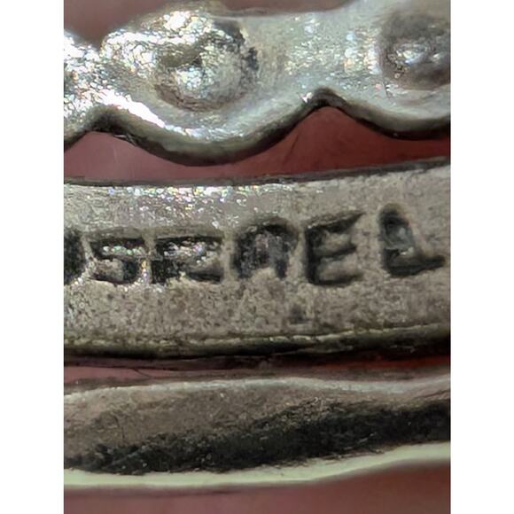 Sundance Catalog Sterling Silver Garnet Diamond All Together Ring Size 5 Israel - Picture 7 of 9